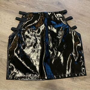 Say What? Womens L Vinyl Skirt EUC